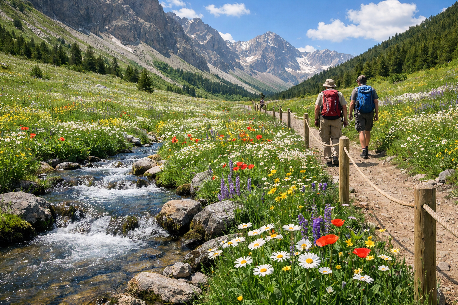 Temiz ve korunmus dogal yuruyus alani